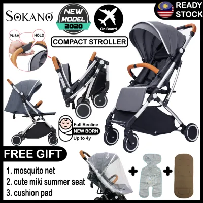 Obaby Paris OB014 Lightweight Portable Compact Stroller Baby Stroller Travel Stroller With Trolley Pushchairs Folding Pram (Age 0- 4 Years)