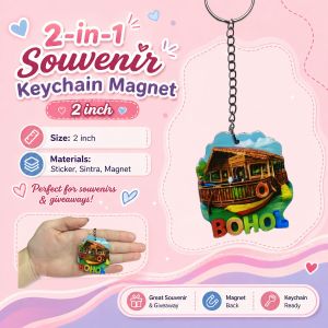 Travel BOHOL Local Places Collectible Mini Keychain Premium Souvenir Travel Gift Key Ring