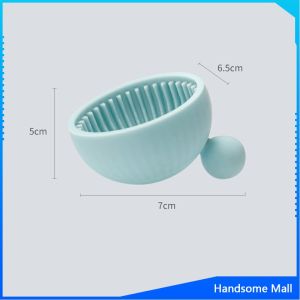H.S. ที่ทำความสะอาดแปรงแต่งหน้า ชามซิลิโคนล้างแปรงแต่งหน้า  makeup brush cleaning bowl