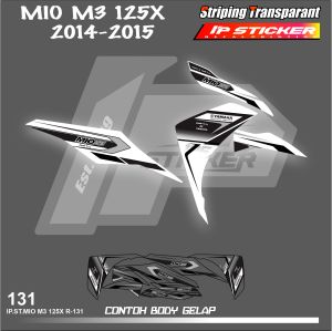 MIO M3 125X 2014 - 2015 (COD) STIKER STRIPING MOTOR YAMAHA MIO M3 125X 2014 - 2015 - STIKER LIST SIMPLE WARNA VARIASI DESAIN RACING HOLOGRAM DAN TRANSPARAN BISA COD IP KODE R-131 IP PROJECT