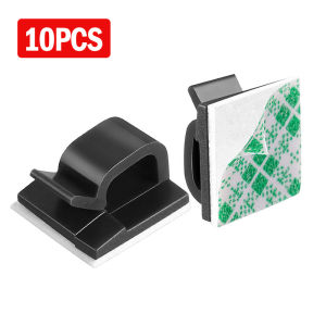 10PCS Cable Clips Organizer Management Wire Holder Self Adhesive Clamp Desktop Cord Holder Plug Line USB Charging Data Line Winder Data Line Bobbin