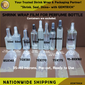 200pcs PVC Shrink Wrap Plastic Sealer Tape Shrinkable Film for New Glass Perfume Bottle Container/ Clear  Sealer tape