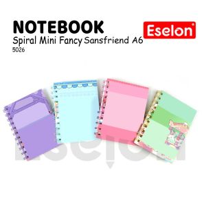 Diary Spiral A6 Karakter / Notebook / Diary Fancy Karakter 80 lbr
