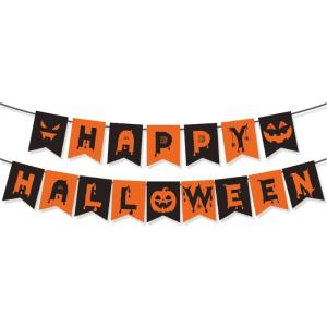 Happy Halloween Banners Halloween Banners Halloween Party Decorations Trick or Treats Backdrop Garland Outdoor Indoor