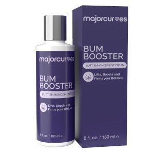 Bum Booster Cream – Butt Enhancement Cream for Women – Natural Booty Lift & Firming with LipidMaxx Wild Yam & Aloe – Bigger Rounder Bum in 2 Weeks – 6 oz