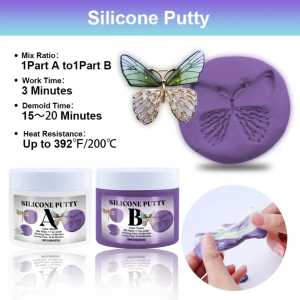Mold Putty Silicone Mold Making Super Easy 1:1 60g:60g Non-Toxic Fast Cure Makes Strong Flexible Reusable Silicone Molds
