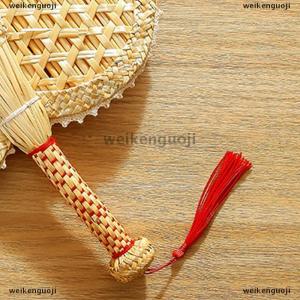 [COD] weikenguoji 1Pcs Round Natural Pushan Environmentally Friendly Chinese Style Decorative DIY Woven Fan Cooling Fan Home Decoration Hand Fans