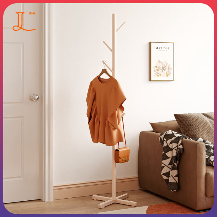 Nordic Wood Coat Rack Stand for multipurpose hanging bag coat in