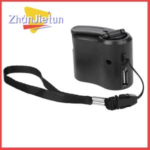 zhanjietun ที่ชาร์จฉุกเฉินแบบมือหมุนสำหรับใช้กลางแจ้งใช้ในกรณีฉุกเฉินที่ชาร์จไฟฉุกเฉิน5.5V ที่ชาร์จสำหรับเดินทางกลางแจ้งอุปกรณ์เอาตัวรอด