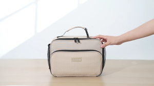 Insulated Lunch Bag Waterproof Cool Box with Water Bottle Holder Front Pocket Container Bag for Work School Picnic