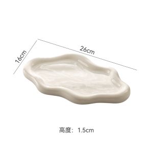 Ceramic Jewelry Tray Decorative Jewelry Dish Tray Cloud Shaped Jewelry Trinket Tray Key Storage Orna Organizer