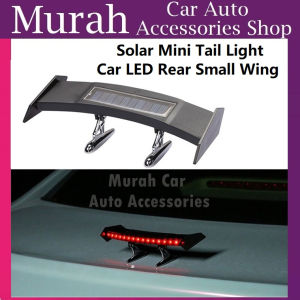 LED Solar Powered Mini car rear spoiler Car Tail Light 20W Trunk Warning Cars Lights brake light Rear Solar Power