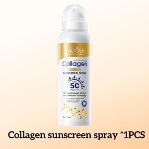 SADOER Collagen Anti-Aging SPF50+ PA+++ Long Lasting Whitening Sunscreen Spray Sun Protection Full Band UV Isolation 150ml