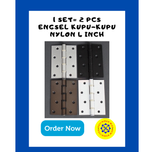 Engsel Kupu-kupu Pintu Jendela Rumah Nylon Anti Karat 4 inch