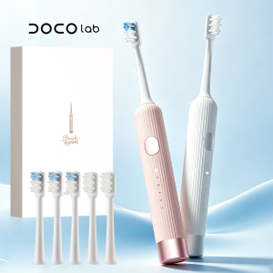 DOCO LAB Wave Electric Toothbrush Oscillation Vibration Sonic Electric Toothbrush for Adults USB-C Rechargeable Smart 6 Modes Long Battery Life with 5 Brush Heads2026