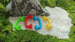 4pcs Whisper Reading Phones: Plastic Colorful Auditory Feedback Whisper Phones Speech Therapy Hear Myself Sound Phone Model Speech Therapy Tool