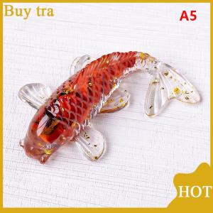 [Buytra] Stone Gravel Lucky Koi Fish Figurine Resin Mini Quartz Fancy Carp Statue Home Decor Desk Ornament Gift