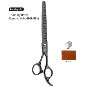 Sangelar 7.5 inch Professional Pet Thinning Scissors Various Options for Dogs and Cats Excellent Value Multiple Thinning Levels Recommended