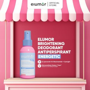 New Product! Paket 3 Elumor Brightening Deodorant Antiperspirant 100ml Natural Deodorant Spray Ketiak Untuk Keringat Berlebih Dengan Niacinamide Cybright