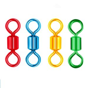 SERAPHYXO 100 cái/lốc Phụ Kiện Câu Cá Khóa an toàn Cho cá chép Câu Cá Biển Thép không gỉ Xoay Cần Câu Cá Vòng bi xoay Đầu nối lưỡi câu