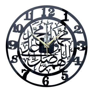 PANE5 Silent Acrylic Wall Clock 30cm Ethnic Style Arabic Numbers Clock Wall Decoration Minimalist Decorative Timepiece  Room
