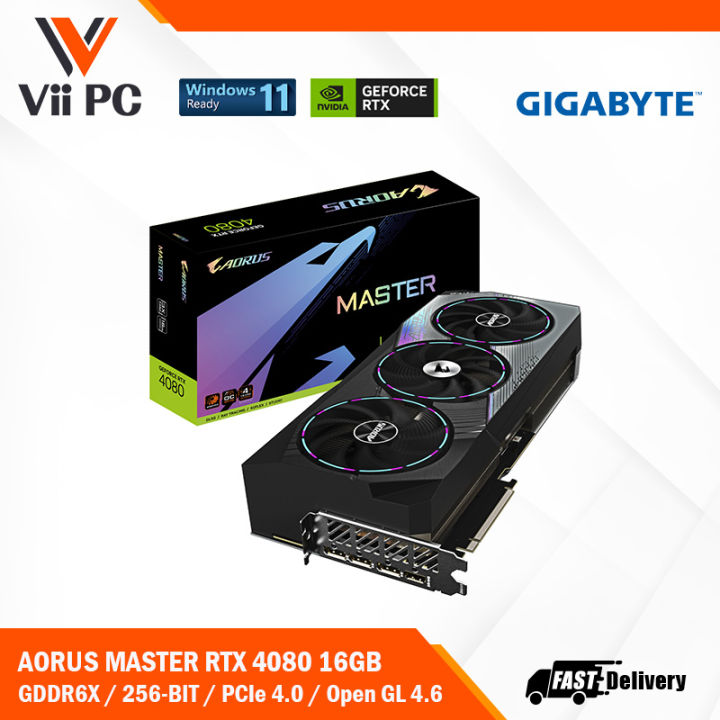 GIGABYTE AORUS MASTER Nvidia GeForce RTX 4080 16GB GDDR6X PCI Express 4 ...