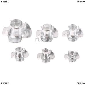 [COD] FUSHI0 20pcs M3 M4 M5 M6 M8 M10 Zinc Plated Four Claws Nut Speaker T-nut Pronged Insert Tee Nut Inserts