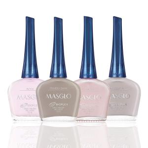 MASGLO Always Set 4 Pcs Favorite Shades of Red Color - Kit 4 Esmaltes Colores 0.5 Fl. Oz.