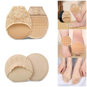 1 Pair Five Toes Forefoot Pads for Women High Heels Half Insoles Absorbs Shock Socks No Show Invisible Toe Pad Inserts
