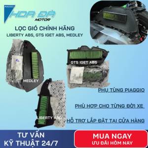 Lọc Gió Piaggio Vespa Chính Hãng - Cho Liberty ABS GTS Iget ABS Medley Lọc Khí Động Cơ Thay Thế Định Kỳ Lắp zin