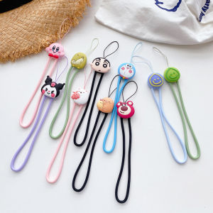 CrashStar สายคล้องโทรศัพท์มือถือลายการ์ตูนน่ารักจี้ซิลิโคนโซ่โทรศัพท์ป้องกันการสูญหายตัวสั้นแฟชั่นเป็นที่นิยมในอินสตาแกรม