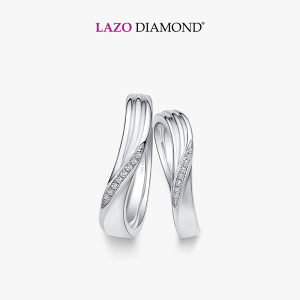 LAZO DIAMOND Eternal Vow Wavy Diamond Wedding Bands in 375/9K White Gold