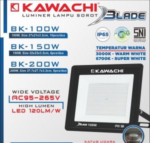 Kawachi Lampu Sorot / Lampu Taman Tembak  Blade 200W IP65 TAHAN AIR BK-200W