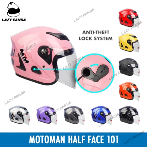 Half face hot sale helmet lock