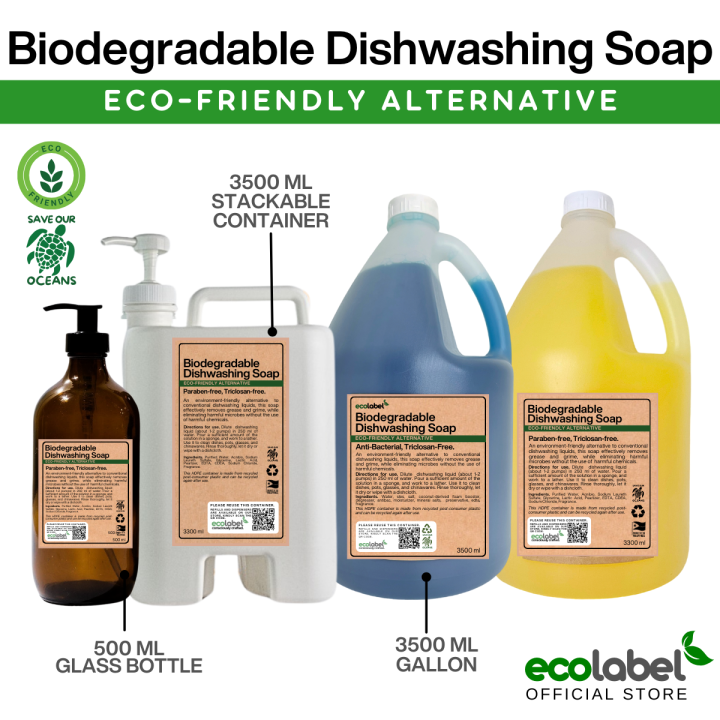 Ecofriendly Dishwashing Liquid Soap 100 Biodegradable Sustainable