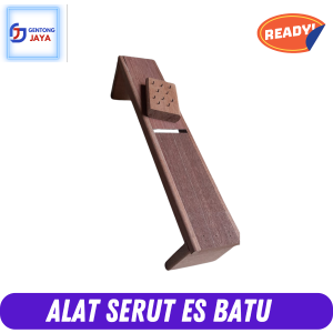 ALAT SERUT ES BATU DARI KAYU JATI UKURAN 46CMX9CMX10CM PAKAI KAKI / TANPA KAKI