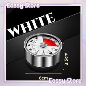 Kitchen Magnetic Mechanical Timer Stainless Steel Visual Timers 60-Minutes Alarm Countdown Reminder Clock Cooking Tools