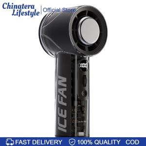 Personal Handheld Fan with Turbo Airflow 3000mAh Rechargeable Battery LED Light Small and Lightweight for Outdoor Use