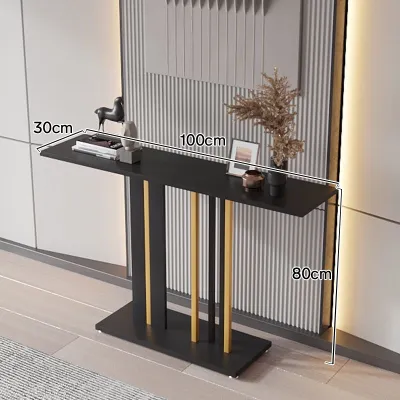 ⭐100cm&Lempengan Marmer⭐Meja Kopi Hitam/Putih/Meja Industrial/Meja Console Minimalis Jari Jari/Meja Konsol Ruang Tamu Minimalis/Meja Ruang Tengah/Console Aesthetic zyp