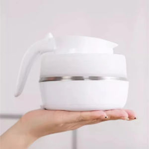 กาต้มน้ําพับได้ หม้อชาซิลิโคนเกรดอาหาร สําหรับเดินทางตั้งแคมป์ กาต้มน้ําไฟฟ้าพับ ภาชนะใส่กาแฟ