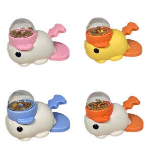 Press Activated Pet Treats Dispenser Clownfish Shape Feeders Promotes Slow Eating Habits Interaction Mental Challenge