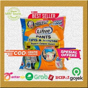 LIFREE PANTS PREMIUM (10 PCS) POPOK CELANA DEWASA SIZE {XLLM} TERLARIS