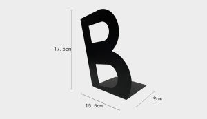 [Local Stock] 2 Pics Black Unique Laser Cute small kids Stand Shelf Document Holder Book End Stopper Organizer
