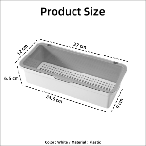 Johor Seller | Transparent Dust-proof Cover Makeup Brush Storage Box Large Capacity Makeup Brush Holder Desktop Makeup Sponge Holder