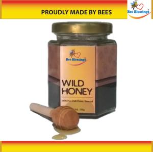 Bee Blessings 100% Pure Raw Wild Honey Unheated Unpasteurized & Unfiltered 190g