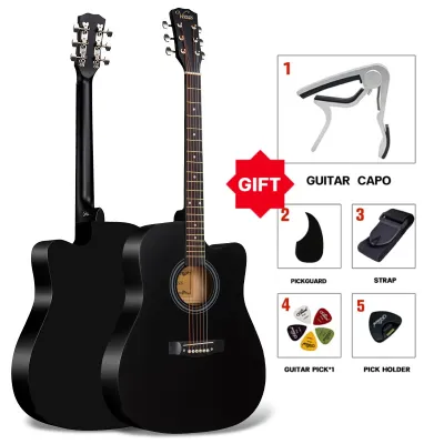 41 Inch Low Action With Truss Rod Acoustic Guitar For Beginners Students Novice General Practice Introduction