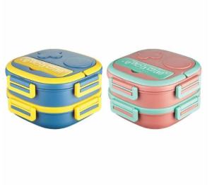 Lunch Box With Fork 3 Compartment Japanese Lunch Box Reusable Lunch Dinner Containers Leakproof Stainless Steel Bento Lunch Box for Kids Adults School Office