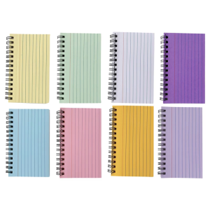 Note Cards 4 Colors Perforated Notebook Set Metal Rings Binding Pocket Sized Writing Pad Tearable Pages For Memos Lists