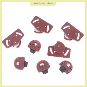 [PureZone] 4 Pairs Wardrobe Roller Sliding Door Gear Circuit Board Indoor Panel Kit Furniture Sliding Door Roller Set Cabinet ABS Wheel