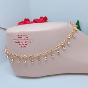Gelang Kaki DewasaTitanium Rodium Tembaga Perhiasan Lapis Emas 1824 Karat